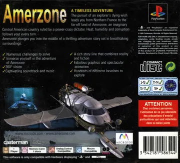 Amerzone - Das Testament des Forschungsreisenden (GE) box cover back